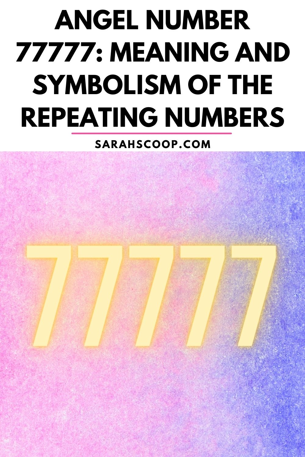 Numerología de 77777