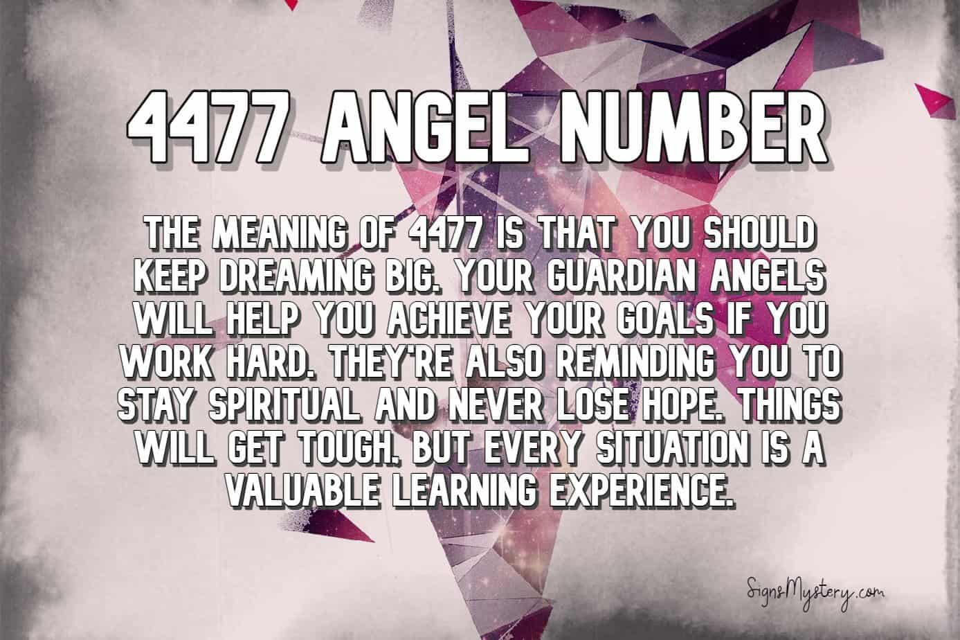 ¿Cuál es el significado del número de ángel 4477?