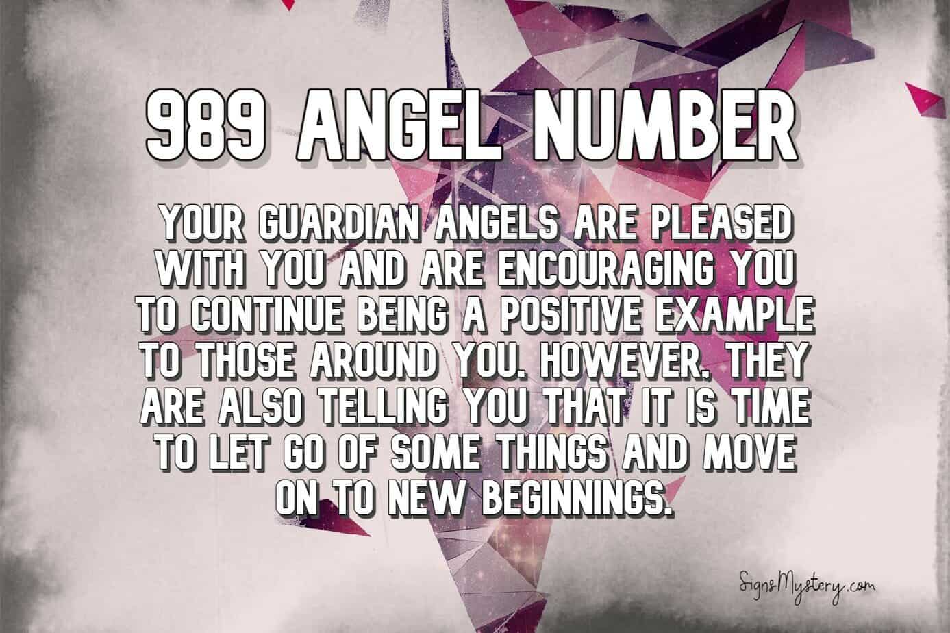 ¿Cuál es el significado del número de ángel 989?