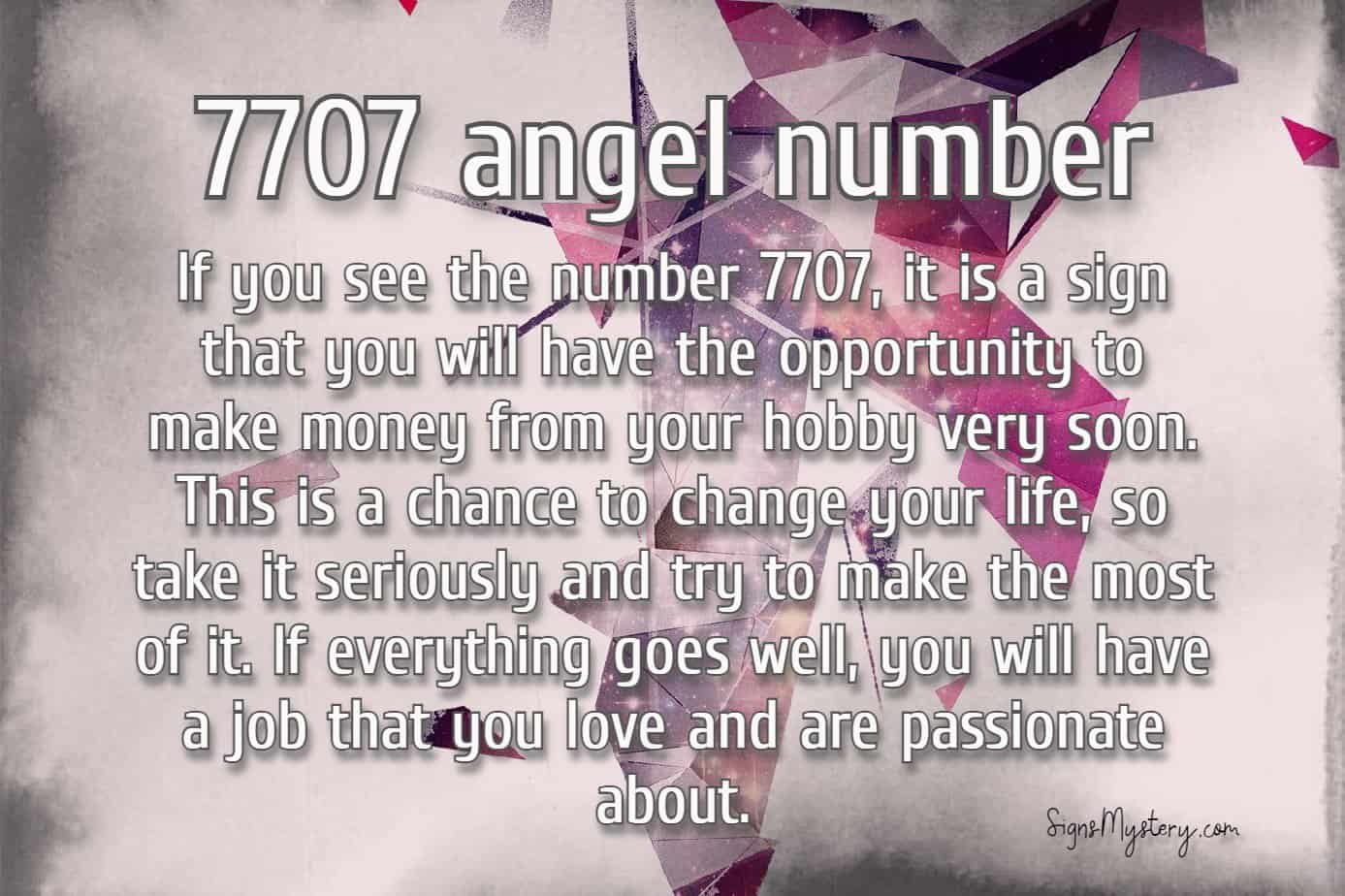 ¿Cuál es el significado del ángel número 7707?